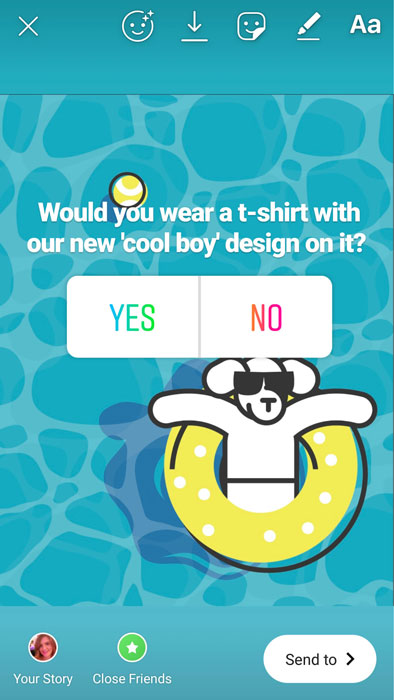 Instagram poll